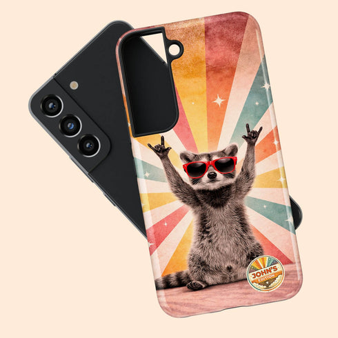 Personalized Groovy Raccoon Galaxy Case