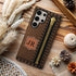 Personalized Denim Zipper Leather Patch Galaxy Case