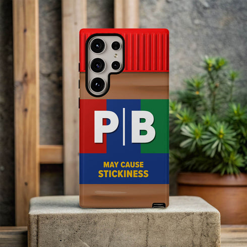 Personalized Creamy Peanut Butter Jar Initials Galaxy Case