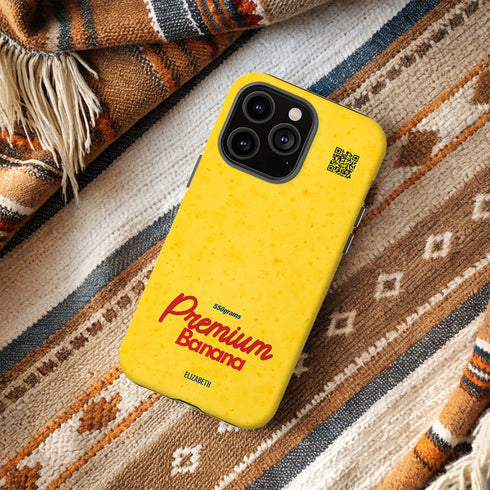 Personalized Premium Banana QR iPhone Case