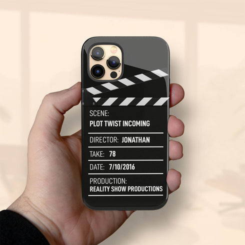 Personalized Movie Directors Clapperboard iPhone Case