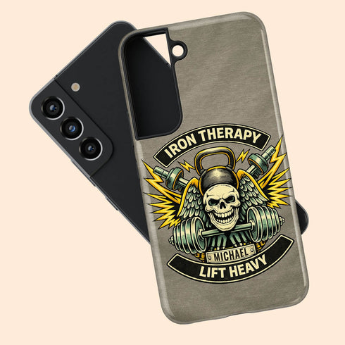 Personalized Gym Rat Iron Therapy Galaxy Case