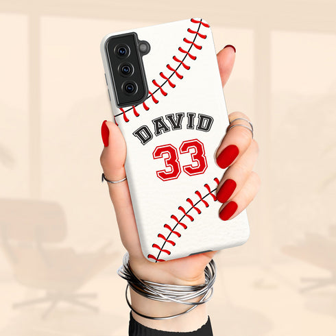 Custom Baseball Player & Number Galaxy Case