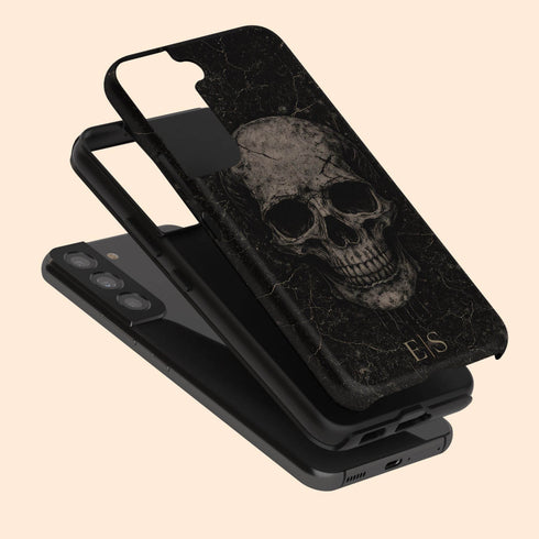 Personalized Obsidian Skull Galaxy Case