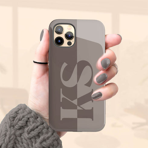 Personalized Minimalist Two-Tone Terra iPhone Case