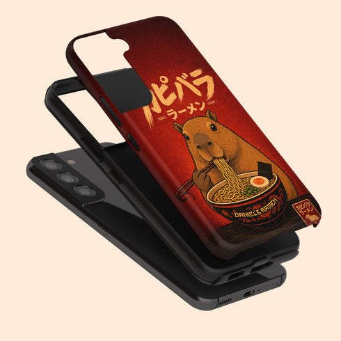 Personalized Capybara Ramen Galaxy Case