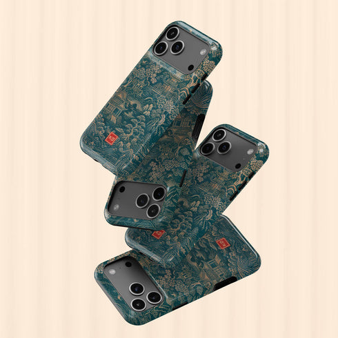 Personalized Golden Pagoda Garden iPhone Case