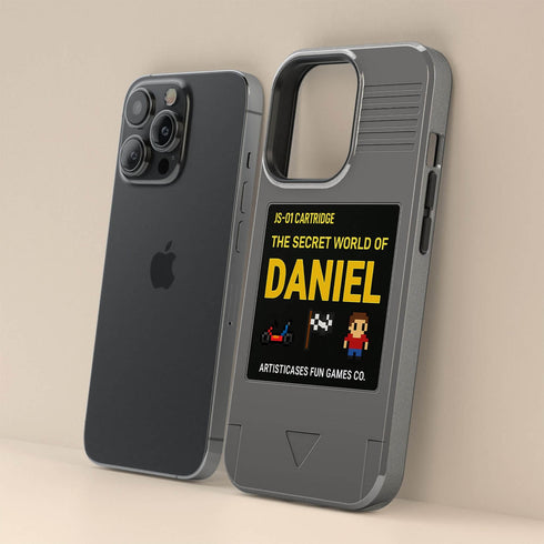 Personalized Pixel Retro Game Cartridge iPhone Case
