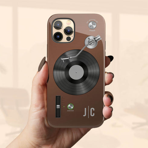 Personalized Classic Vinyl Record Player iPhone Case