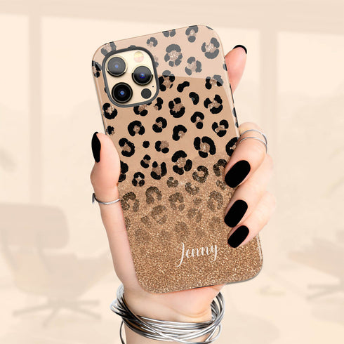 Personalized Leopard Glow iPhone Case