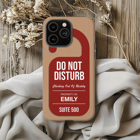Personalized Hotel Charm Do Not Disturb iPhone Case