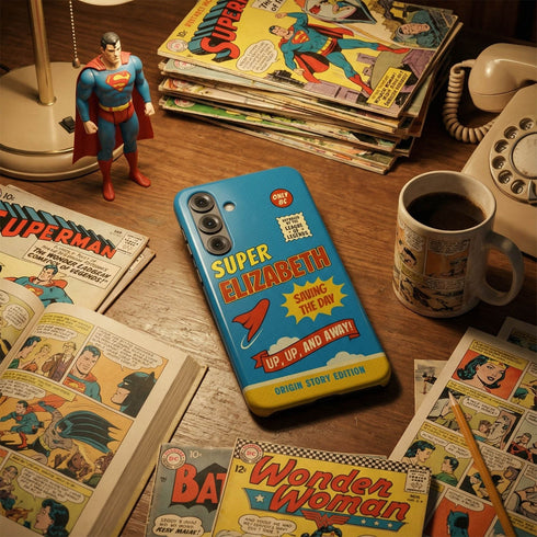 Personalized Retro Comic Book Galaxy Case