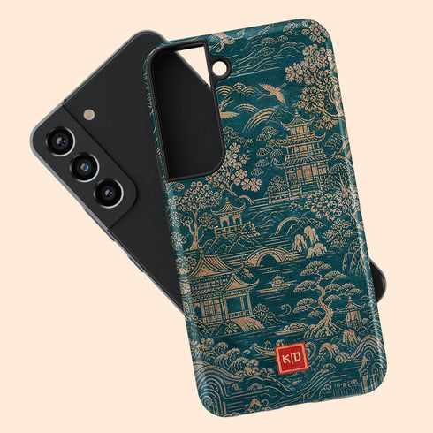 Personalized Golden Pagoda Garden Galaxy Case
