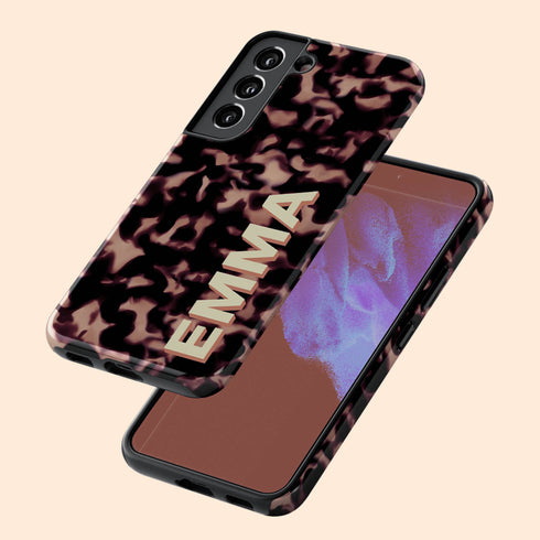 3D Custom Name Dark Tort Galaxy Case
