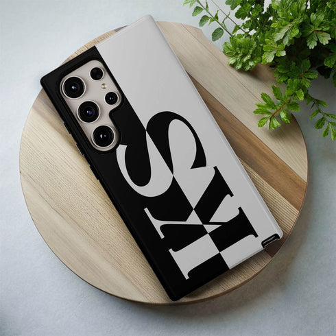 Personalized Minimalist Two-Tone Solid Galaxy Case