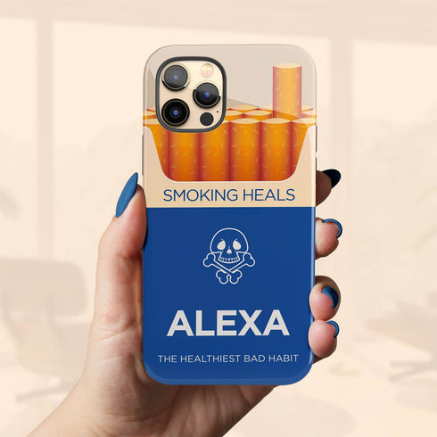 Personalized Funny Cigarette Pack Smoking Heals iPhone Case