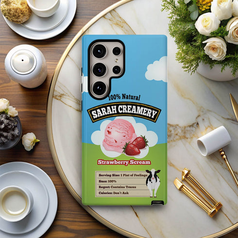 Personalized Emotional Support Ice Cream Pint Galaxy Case