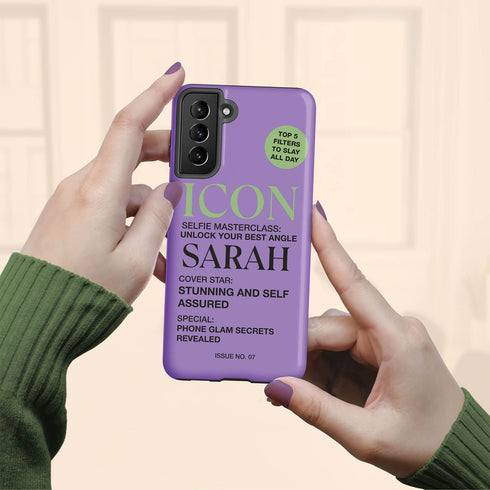 Personalized Iconic Pop Glam Magazine Cover Galaxy Case