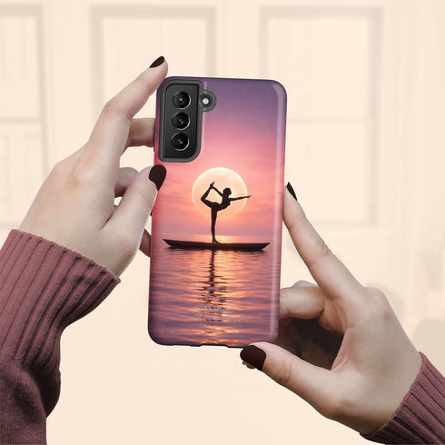 Personalized Calm Celestial Yoga Galaxy Case