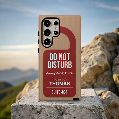 Personalized Hotel Charm Do Not Disturb Galaxy Case