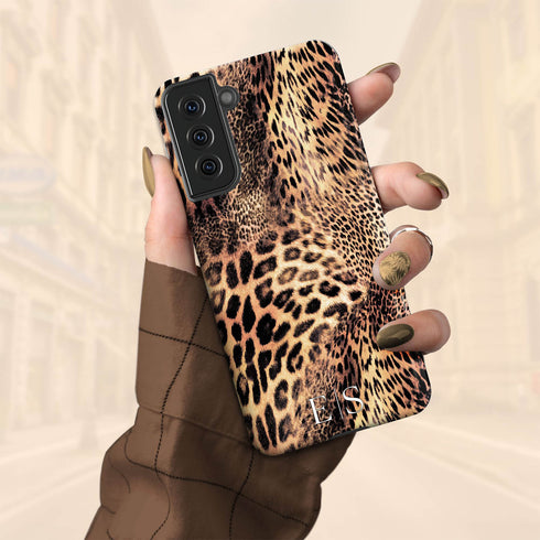 Exotic Leopard Custom Initials Galaxy Case