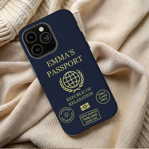 Personalized Classic Passport Cover iPhone Case