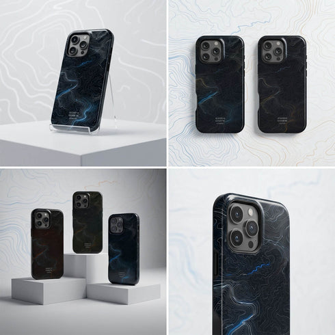 Personalized Midnight Topography iPhone Case