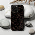 Custom Name Dark Tortoiseshell iPhone Case - Vertical