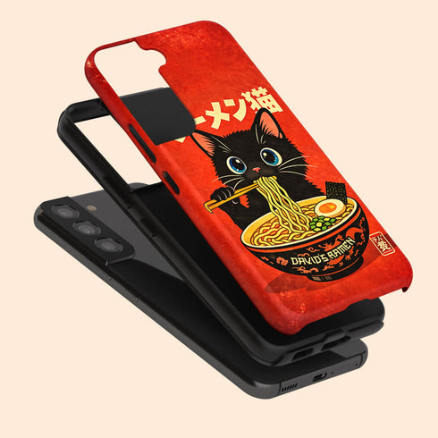 Personalized Kawaii Ramen Cat Galaxy Case