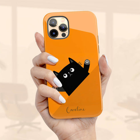 Personalized Cute Cat Mood iPhone Case