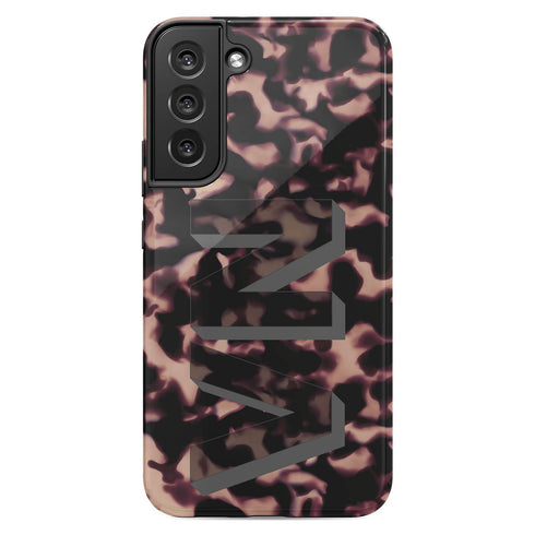 3D Camo Initials Dark Tort Galaxy Case