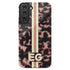 3D Striped Pattern Initials Dark Tort Galaxy Case
