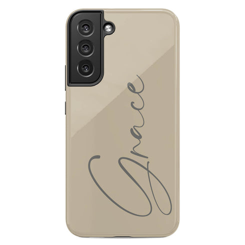Custom Signature Name Earth Tones Galaxy Case - Dark
