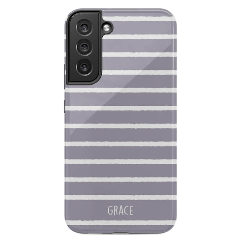Custom Name Hand Drawn Pastel Stripes Galaxy Case