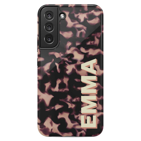 3D Custom Name Dark Tort Galaxy Case