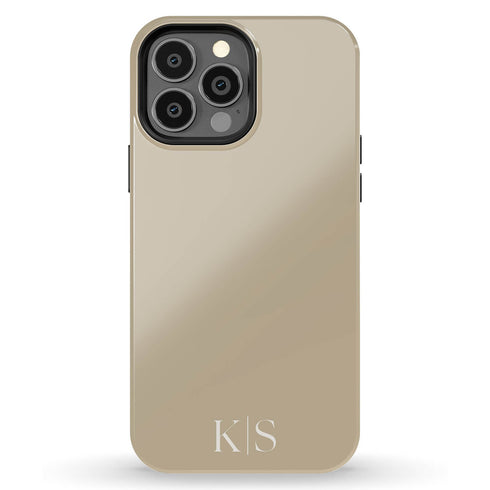 Custom Initials Earth Tones Monogram iPhone Case - Light