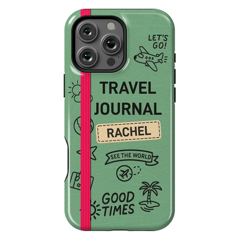 Personalized Classic Travel Journal iPhone Case