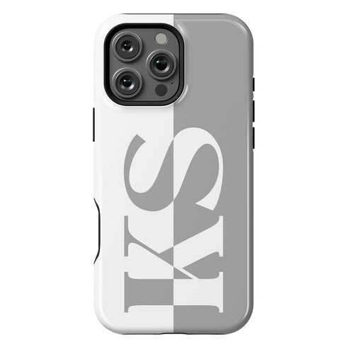 Personalized Minimalist Two-Tone Solid iPhone Case