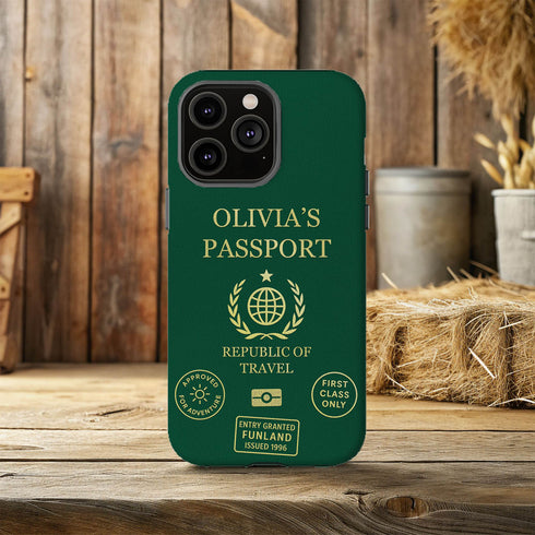 Personalized Classic Passport Cover iPhone Case