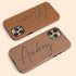 Custom Signature Name Earth Tones iPhone Case - Dark