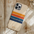 Custom Initials Retro Stripes iPhone Case