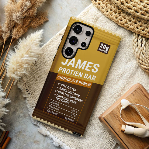 Personalized Gym Rat Protein Power Bar Galaxy Case