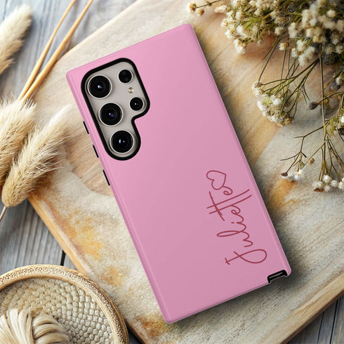 Personalized Cute Vibrant Heart Accent Galaxy Case