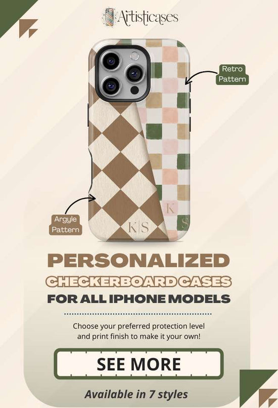 Personalized Checkered iPhone Cases