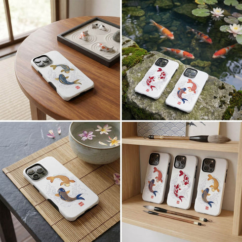 Personalized Yin Yang Koi Harmony iPhone Case