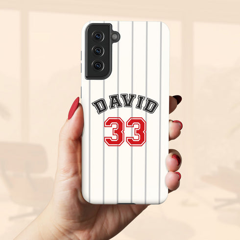 Custom Baseball Player & Number Galaxy Case