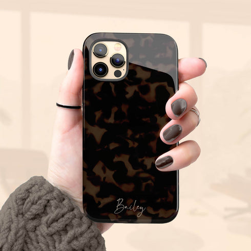 Custom Signature Name Tortoiseshell iPhone Case