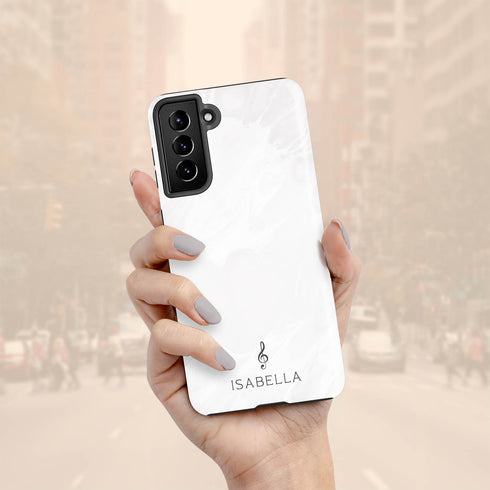 Custom G Clef Music Note Symbol Galaxy Case