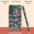 Custom Initials Tropical Pink Flamingos Galaxy Case
