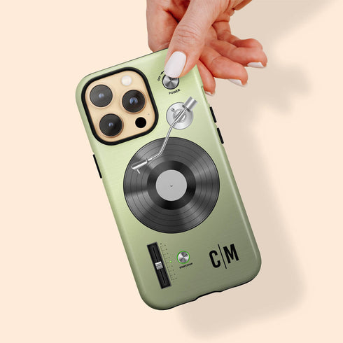 Personalized Classic Vinyl Record Player iPhone Case